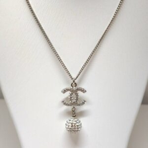 シャネル　ラインストーン　ネックレス